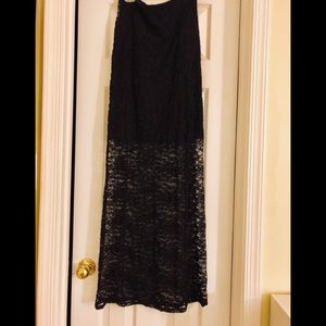 Black Lace Maxi Skirt